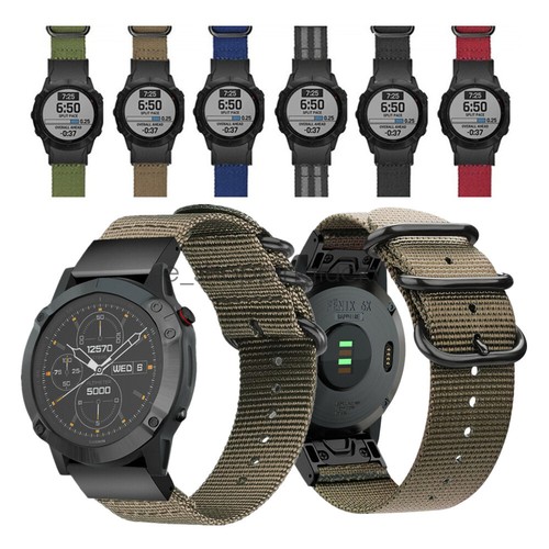 Quick Fit 22/26mm Military Nylon Watch Band Strap For Garmin Fenix 6/6X/6S  5/5X | eBay
