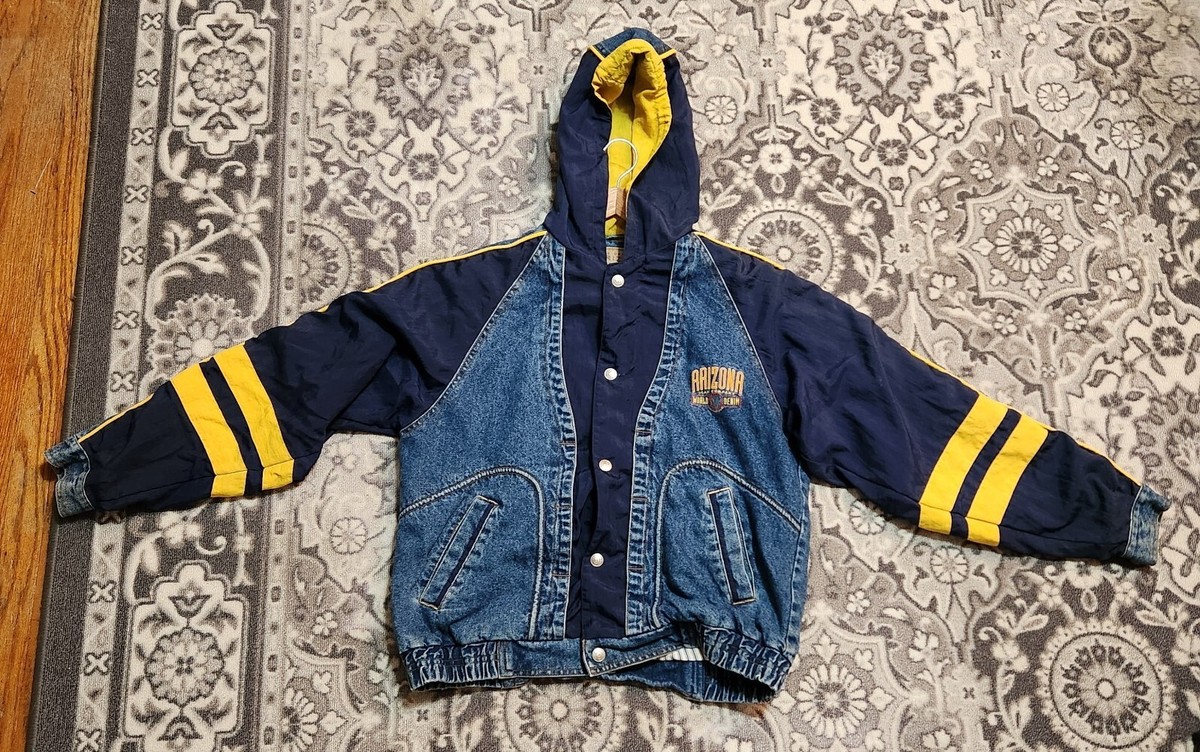 vtg 90s Arizona jeans denim jacket with hood sz xl Button