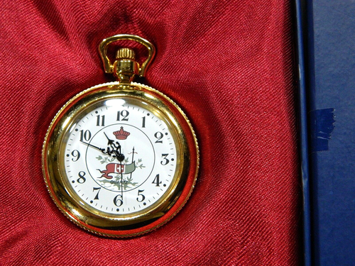 TREEWETO Montre gousset Argent/Or Boîtier lisse Cadran