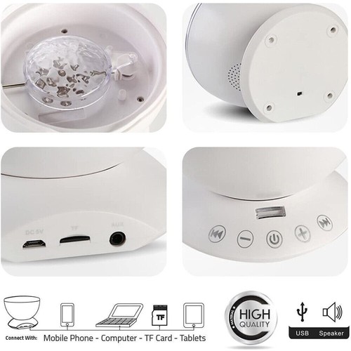 LED Projektor Sternenhimmel Ozean Lampe Wasserwellen-Welleneffekt Lautsprecher - Bild 4 von 17