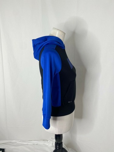 Boy's Small Hoodie Nike Blue and Black Big Logo Dri-Fit Pocket Athletic - Picture 4 of 6