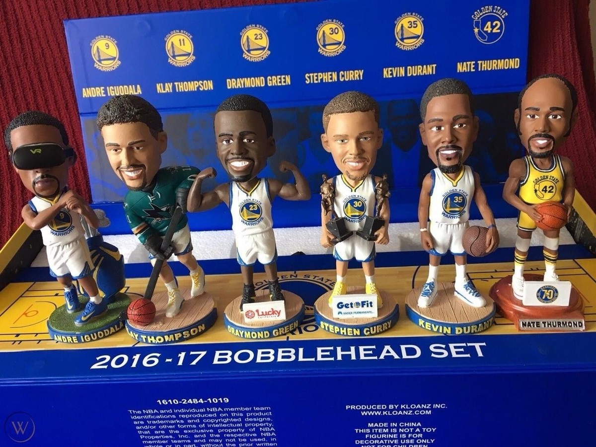 2016-17 Golden State Warriors complete Bobble head Set Curry Klay