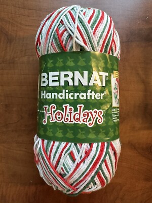 Bernat Holidays Yarn Mistletoe Ombre 100 Cotton Christmas Red Green White 608yd eBay