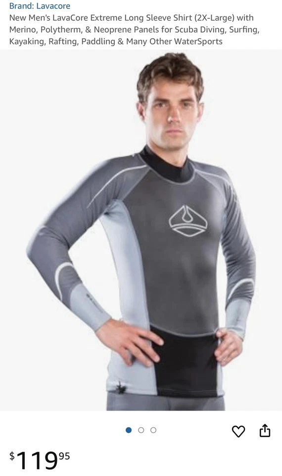 Top de traje de neopreno de manga larga LavaCore Extreme (mediano/grande) Foto 4 de 4