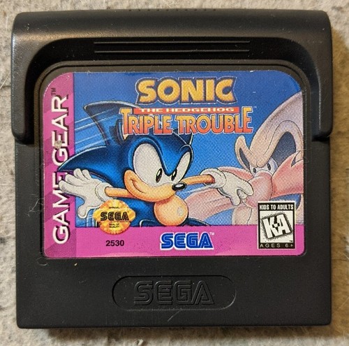 Jeu SEGA Game Gear Sonic Triple Trouble - Version PAL - Très Bon état Avec Boîte