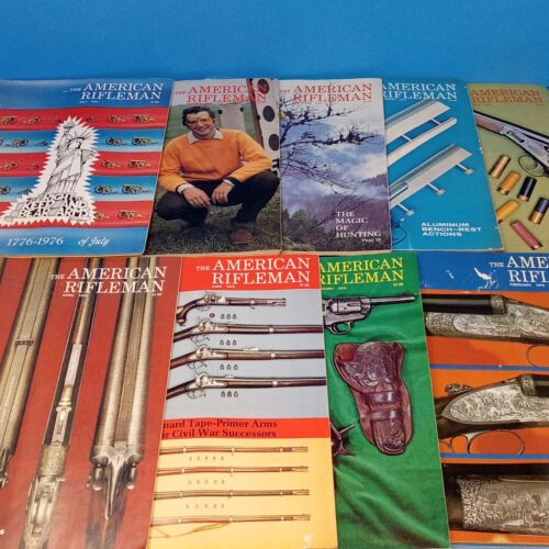 Vintage 1976 American Rifleman Lot of 9 Magazines - Afbeelding 1 van 11