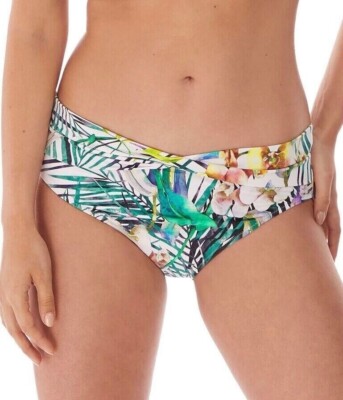 Fantasie Playa Blanca Bikini Slip XS 8 10 weiß klassisch Twist Badehose 6926