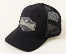 Smith & Wesson *BLACK Hexagon Patch Logo* Mesh Back CAP HAT *NEW w/TAG*