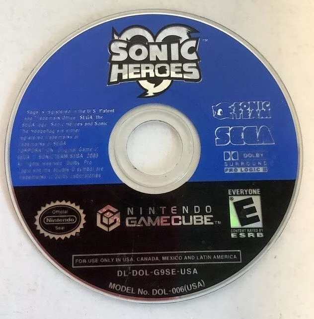 Sonic Heroes (Nintendo GameCube, 2004) COMPLETE! Tested & Working! In DVD  box 696554821958