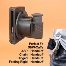Police Handcuff Holster For ASP S&W Peerless Chain Folding Rigid Hinged Handcuff