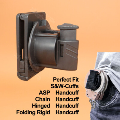 Universal Handcuff Holster Fit ASP CTS Chain Handcuffs Hinged Police Handcuff