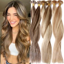 Thick 1g/strand Keratin U Tip Nail Fusion/Russian Human hair Extensions Real 20"