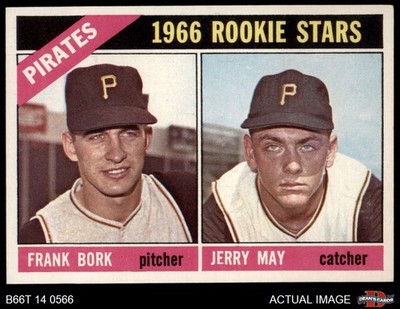 1966 Topps #123 Jerry May / Frank Bork Pirates RCs RC 4.5 - VG/EX+