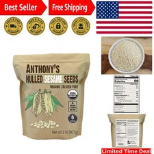 2 lb Organic Raw Hulled Sesame Seeds - Nutty Flavor, Perfect for Keto 