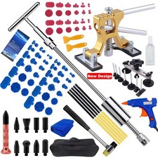 Car Dent Repair Tool Kit with Adjustable Width and T-Bar Slide Hammer Puller