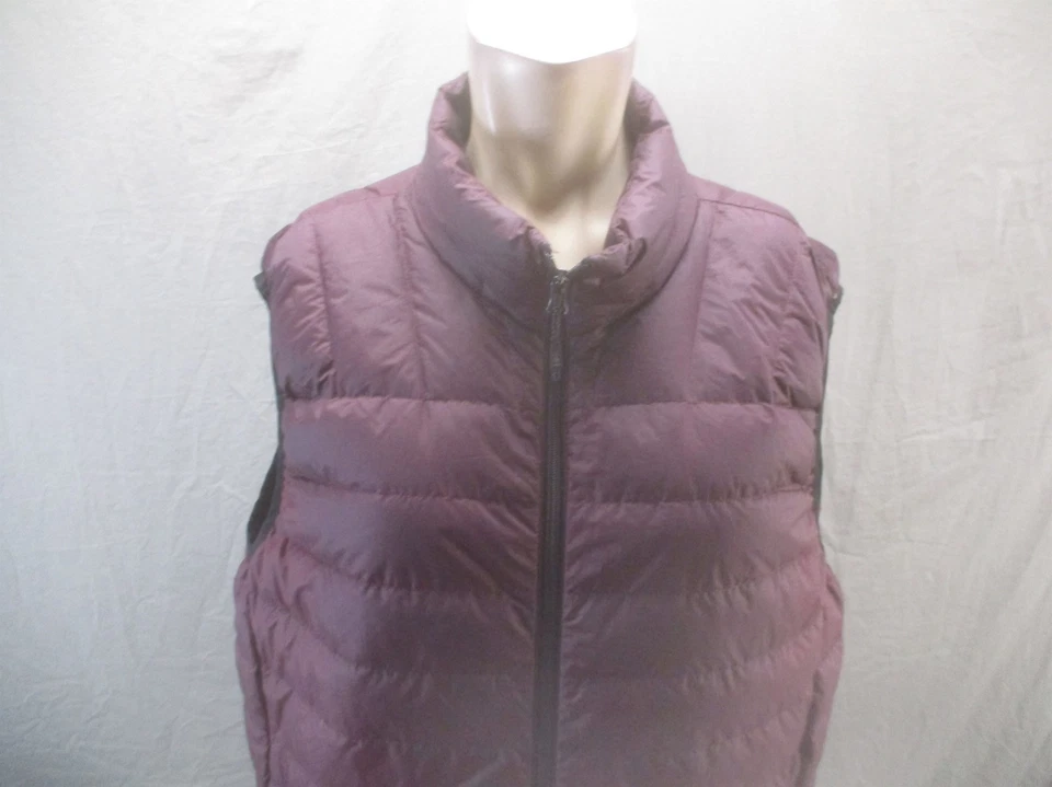 Chaleco acolchado Hawke&Co Sport talla L para mujer marrón plumón de pato cremallera completa bolsillos 408 Foto 2 de 4