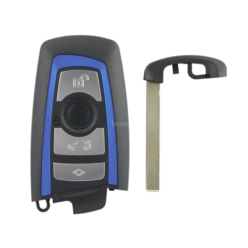 2 para BMW F10 F20 F30 F40 1 3 5 Series 2011-2019 Mando a distancia Llavero Carcasa Azul Foto 4 de 4