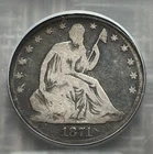 1871 Seated Liberty half dollar, ICG VG-8
