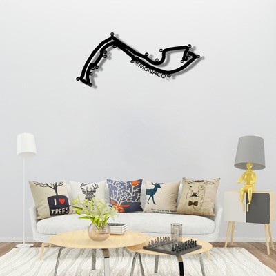 Wandschild Formel 1 Monaco Circuit aus Metall, hochwertiges Garagenschild