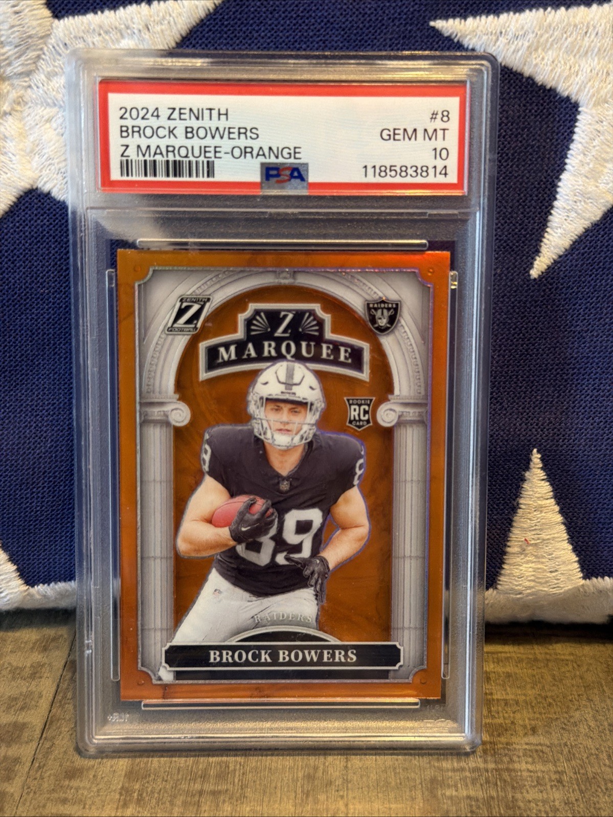 Brock Bowers Panini Zenith Z Marquee #8 Orange