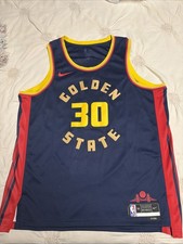 NIKE NBA STEPHEN CURRY CITY EDITION WARRIORS JERSEY FQ4342-422 Sz XXL