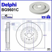 2X Delphi Bremsscheibe BelüFtet Ø340Mm FüR Lexus NX II A2 H2 RX LA1 LH1