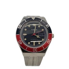 TIMEX automatic watch, stainless steel, analog, BLK SLV tw2u83400