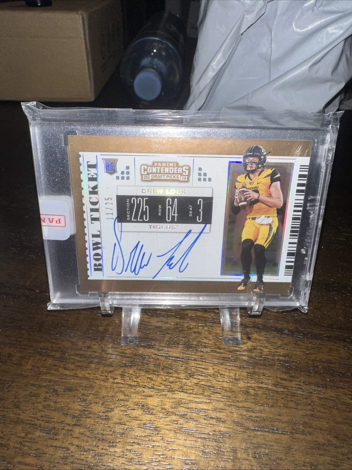 2019 Contenders Draft Picks Bowl Ticket Drew Lock Rookie RC Auto /25