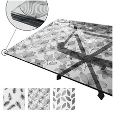 Tischdecke transparent verziert Glitzer PVC-Folie Tisch fleckenabweisend dick