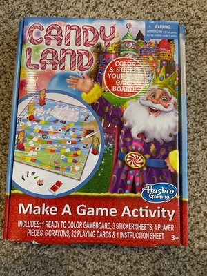 Candy Land Make a Game Activity, NEW, Color/Sticker Game Board, Creative, Age 3+