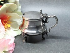 Antique Britannia Silver Plated 1920s Mustard Pot Tableware James Dixon England.