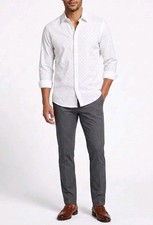   INC International Concepts Men's XL White Textured Dobby Button Down Shirt