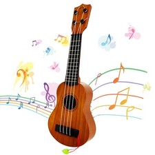 Kids Toy Ukulele Guitar,Classical 17inch 4 String Mini Children Mini, Brown