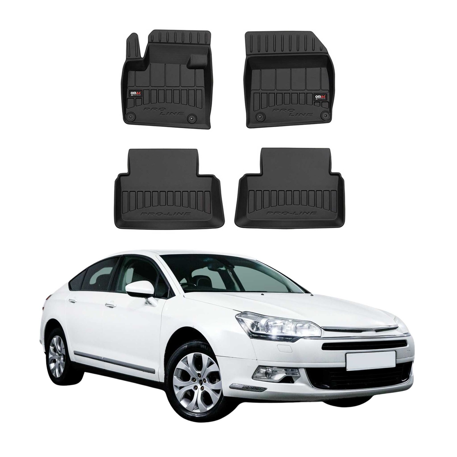 Tapis de sol caoutchouc pour Citroen C5 imperméable idéal trajets quotidiens