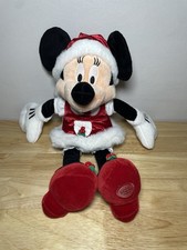 Minnie Mouse Mrs Claus Disney Store Exclusive Plush Christmas Holiday 15in Tall