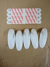 Command Medium Designer Hooks GP0816EU 5pc White Hanging With Strips New 5.07 per strip