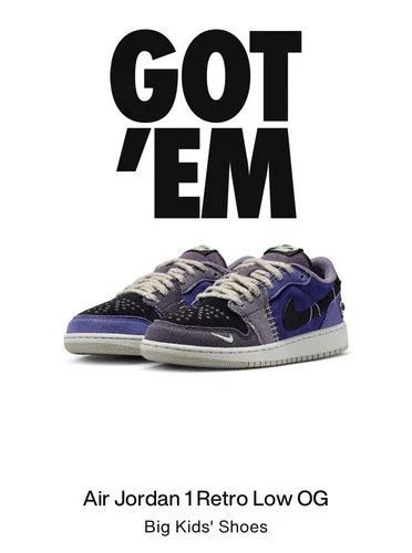 Jordan 1 Retro Low OG Voodoo Alternate Zion Williamson GS Size 7Y Boys In Hand