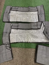 5-Pack Under Bed Storage Bags with Clear Window & Zipper — Gray Quilted Fa