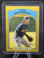 2021 Topps Heritage Minors Eduardo Garcia Gold Border SSP #d 8/18