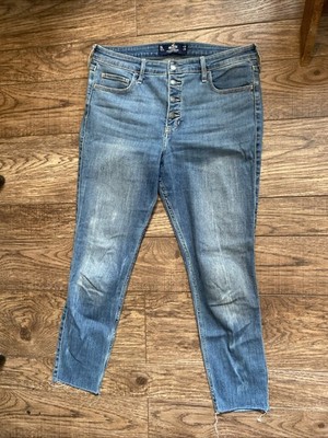 Women s Hollister High Rise Crop Super Skinny Jeans Sz 32x28 15L