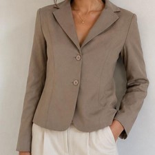 Classic and versatile taupe blazer jacket