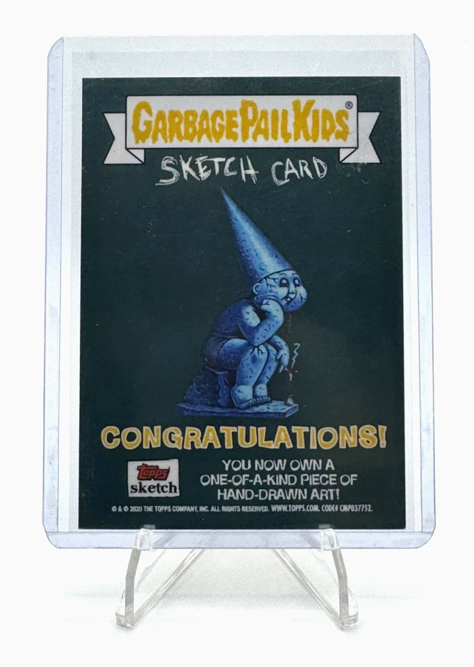 Garbage Pail Kids Sketch 1/1 редкая Topps 2020 оригинальный эскиз Жасмин Контуа GPK - Изображение 3 из 3