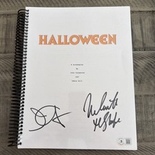 Halloween Full Movie Script Signed By John Carpenter And Nick Castle BAS COA