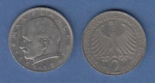 Federal Republic coin 2 Mark Max Planck 1958 G