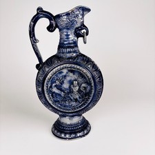 Westerwald Ring Jug Salt Glazed Ewer Original Griffin Head German Antique