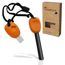 1 Pcs Fire Starter Kit Flint and Steel Survival One Size, Orange 
