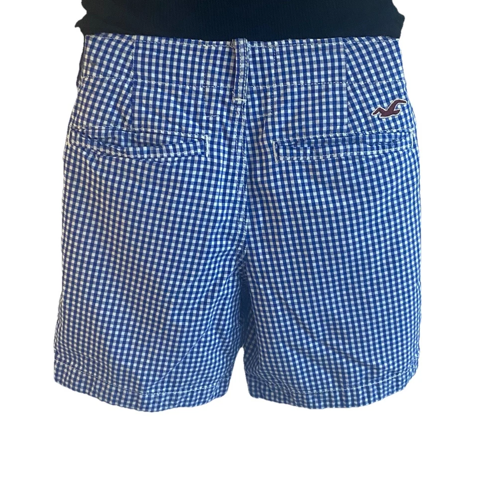 Hombres 28 Pantalones Cortos Chinos a Cuadros Buffalo Azul Y2K Preppy Patinador Náutico Navegación Foto 4 de 4