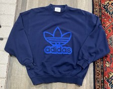 Vintage Adidas Embroidered Large Trefoil Logo 1990s 1980s Sweatshirt See Measure