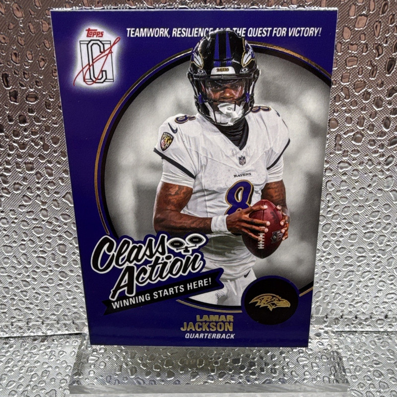 Topps 2025 Signature Class Class Action Lamar Jackson CA-3 Baltimore Ravens