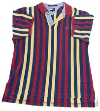 Vintage Tommy Hilfiger Polo Shirt Size XL Vertical Stripes Y2K 90s Streetwear